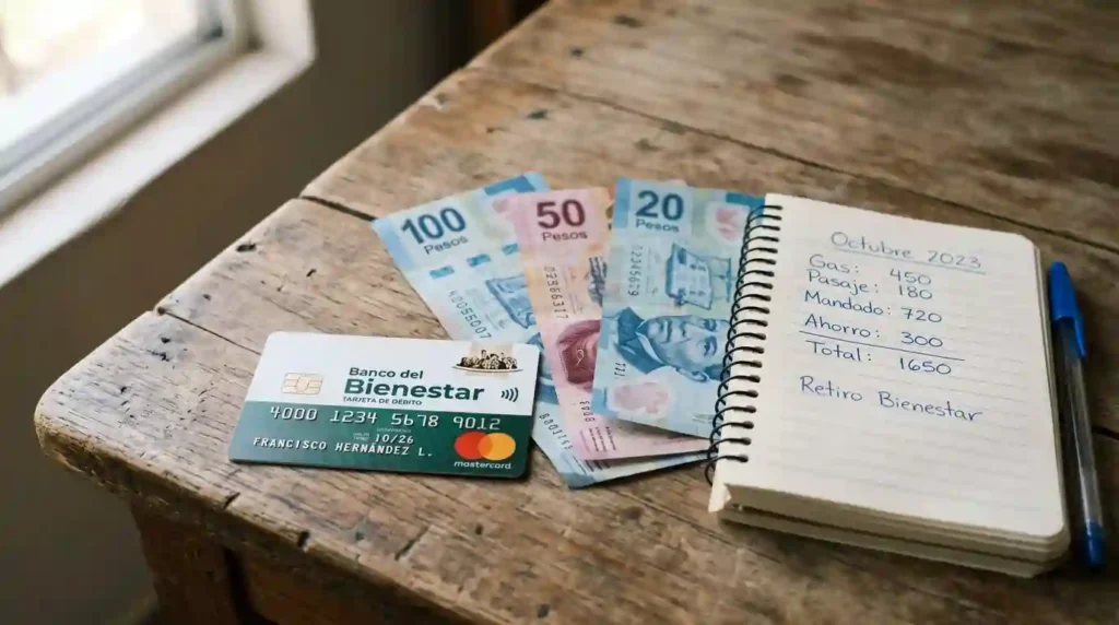 Tarjeta del Banco del Bienestar para recibir el pago de la Beca Rita Cetina